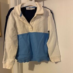 Vineyard Vines Navy and Cream Pullover
